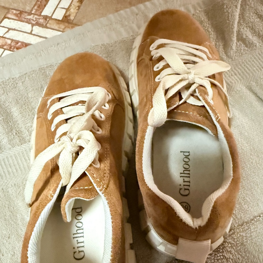 Brown Suede Women's Sneakers - Picture 8 of 8